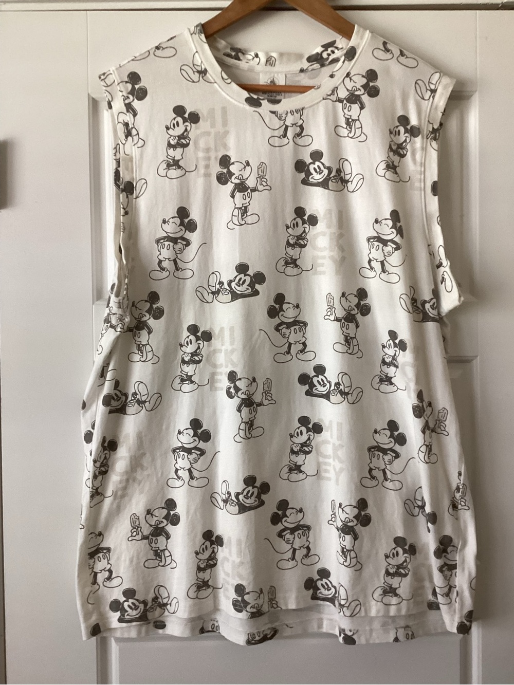 Disney White Mickey Mouse Print Tank Top